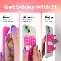 Soporte de Teléfono con Espejo de Succión de Silicona con Logotipo Personalizado Titan, Soporte de Teléfono Reutilizable Manos Libres, Soporte para Smartphone para Selfies, Maquillaje, Auto, Portátil