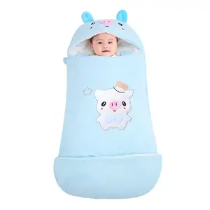 Saco de dormir para bebês, produtos infantis para bebês, saco de dormir puro de algodão, outono e inverno, colcha grossa