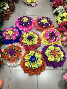 F-1763 artificiale simpatia fiore omaggio fiori corona di seta funerale - Product Image 4