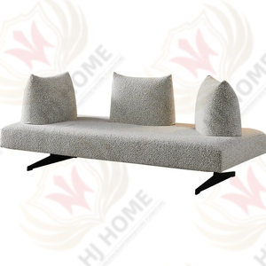 أثاث غرفة معيشة منزلي حديث HJ أريكة بثلاثة مقاعد قماش مقهى شقة للفندق - Product Image 1