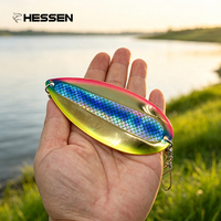 Leurre de pêche OEM 108mm Jet Dodgers en acier inoxydable, cuillère métallique lourde pour eau salée et lac, pour saumon, thon, truite, requin
