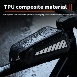 Bolsa Profesional <span class=keywords><strong>para</strong></span> Manillar <span class=keywords><strong>de</strong></span> Ciclismo, Impermeable <span class=keywords><strong>de</strong></span> TPU, Ajustable y Portátil, Accesorio <span class=keywords><strong>para</strong></span> Tubo Superior <span class=keywords><strong>de</strong></span> Bicicleta - Product Image 4