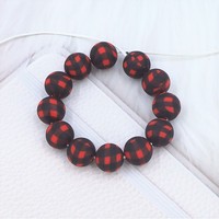 Harga Terbaik Makanan kelas Teether longgar gigi manik lembut grosir dicetak 15mm manik-manik silikon