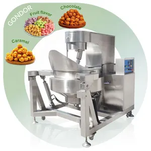 Automatic Mushroom Chocolate Popcorn Faisant Maker Cheap Commercial Sweet Popcorn Machine Stirring