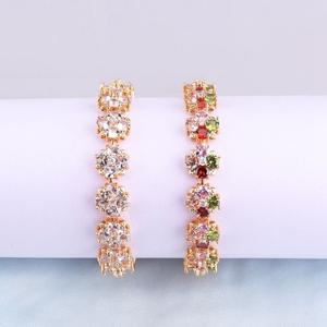 Bracelet en Zirconium Plaqué Or 18K Luxe Abordable, Nouveaux Bijoux pour Femme, Bracelet à Maillons Scintillants, Bijoux en Or Durables et Inaltérables - Product Image 3