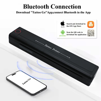 Imprimante à tatouage thermique A4 sans fil Imprimante de transfert Bluetooth à piles Pochoir de tatouage pour pointes de tatouage