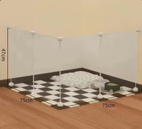 Parc pour animaux de compagnie en plastique transparent, clôture DIY pour chiens, chats, hamsters, barrière de sécurité portable pour chiots, enclos intérieur