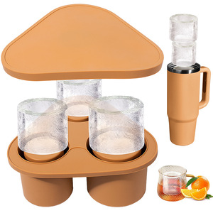 Vente flash : 3 moules à glaçons en silicone durables, forme cylindrique creuse, avec couvercle, moule en caoutchouc de silicone écologique - Product Image 5