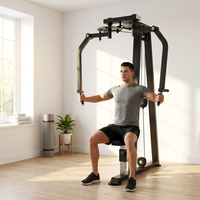 Jiewei JW-NP306 Machine de musculation professionnelle en acier au carbone pour exercices de pectoraux, bras droits, flys et entraînement dorsal