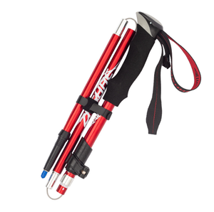 Bâtons de trekking en aluminium léger de qualité aéronautique avec poignée en duvet et kit d'embouts en caoutchouc pour la randonnée et la marche - Product Image 1