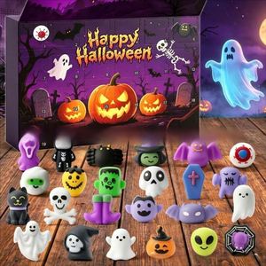 Calendario de Adviento de Halloween al por mayor, juguete blandito, caja sorpresa de 8 piezas, pelota apretable de calabaza y fantasma para niños - Product Image 3