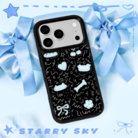Coque de téléphone magnétique pour iPhone 17/17 Pro/17 Pro Max/16/16 Pro/16 Pro Max avec bordure noire dorée à motif animal et doublure floquée