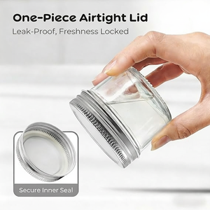 Brotherway Mini <strong>Mason</strong> Glass Canning <strong>Jars</strong> <strong>4</strong> <strong>OZ</strong> (118ml) Customizable Lids Logo Printing Cookie Wedding Shower Favors (Boxed Set) - Product Image 4