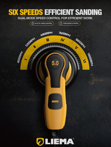 LM-150A <span class=keywords><strong>Ponceuse</strong></span> à cloisons sèches électrique personnalisable 220V, moteur sans balais, 350W, disque de 150mm, 4000-10000 tr/min - Product Image 6