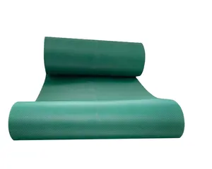 Groene Diamant Patroon Antislip Pvc Transportband Voor Logistiek Industrie Verpakking Industrie