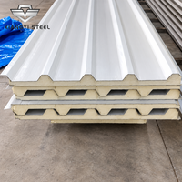 Panneau sandwich PU 200 mm pour chambre froide, mur métallique isolé à haute efficacité thermique et taille personnalisée