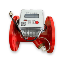Débitmètre numérique ultrasonique tubulaire segmenté en acier inoxydable personnalisable, compteur d'eau liquide OEM, connexion à bride, précision 2%