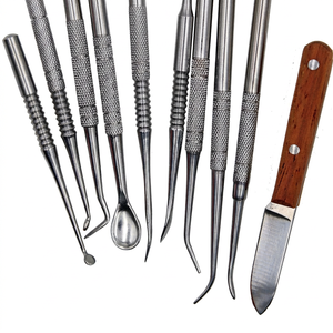 Kit d'outils dentaires pour sculpture sur cire, en acier inoxydable, plastique et métal, manuel, instruments chirurgicaux de base, approuvé CE ISO, meilleures ventes - Product Image 1