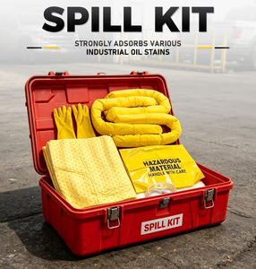 Kit portátil amarillo para derrames de aceite de camiones, kit de limpieza de derrames de aceite diésel para flotas de logística y remolques - Product Image 1