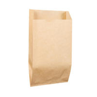 Sac en papier kraft brun et blanc personnalisé pour pâtisserie française, beignets, biscuits, en-cas, pain