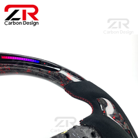 Volant de direction personnalisé en cuir véritable et fibre de carbone forgée avec affichage LED du régime moteur pour Honda Accord 10ème génération Sport