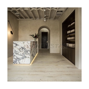 New Arrival Luxury Natural Stone Reception <b>Desk</b> Nordic Style Front Customizable Counter - Product Image 6