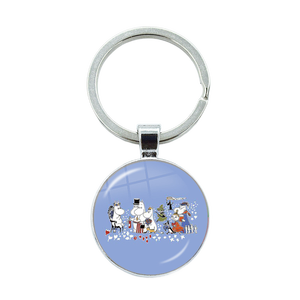 Llavero con Colgante de Gema del Tiempo de la Serie <span class=keywords><strong>Moomin</strong></span> de Arabia, Joyería de Anillo Estilo Europeo y Americano - Product Image 1