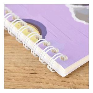 Lớn A5 Kích thước xoắn ốc phong cách ràng buộc có sẵn PVC PP Bìa Vật liệu xoắn ốc mở binders tái sử dụng dễ thương Sticker cuốn sách - Product Image 4