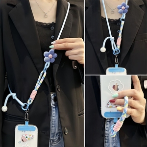 Étuis <span class=keywords><strong>de</strong></span> <span class=keywords><strong>téléphone</strong></span> en perles avec cordon <span class=keywords><strong>de</strong></span> cou et fermoir cœur, sangle <span class=keywords><strong>de</strong></span> suspension pour <span class=keywords><strong>téléphone</strong></span> portable, coloré, détachable, long, <span class=keywords><strong>collier</strong></span> bandoulière pour <span class=keywords><strong>téléphone</strong></span> mobile - Product Image 3