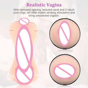 <span class=keywords><strong>Masturbador</strong></span> Manual <span class=keywords><strong>Masculino</strong></span> de Doble Cabeza y Doble Orificio con Diseño de Avión - Product Image 3