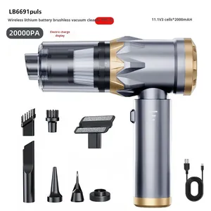 Aspirapolvere per <span class=keywords><strong>Auto</strong></span> YIXIN Argento, Tre Livelli di Aspirazione, Senza Fili, a Batteria, Portatile, Senza Spazzole, Raccoglitore di Polvere 0.5-1L - Product Image 6