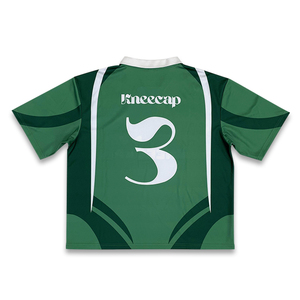 เสื้อฟุตบอลผ้าโพลีเอสเตอร์โอเวอร์ไซส์เสื้อฟุตบอลเสื้อโปโลสำหรับคลับดีไซน์แบบย้อนยุคแนวสตรีท - Product Image 3