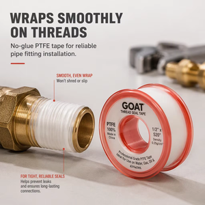 Cinta de PTFE Teflón Impermeable para Grifos, Cinta de PTFE sin <span class=keywords><strong>Pegamento</strong></span> para Cabezales de Ducha, Sellado de Tuberías de Agua - Product Image 2