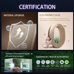 Lujo moderno hogar sala de estar muebles de Pared Soporte de exhibición estante de almacenamiento puerta de vidrio madera vino <span class=keywords><strong>bar</strong></span> gabinete con luz LED - Product Image 5
