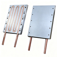 Plaque de refroidissement liquide personnalisée 152*182*12mm 6 boucles tubes en cuivre plaque de refroidissement par eau dissipateur thermique échangeur de chaleur plaque froide