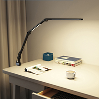Lampe de bureau LED moderne électrique pliable pour la protection des yeux avec double source de lumière, idéale pour les chambres, flexible, contrôle tactile simple et variateur d'intensité
