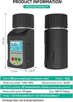 Nouvel Arrivage : Testeur d'humidité des grains portable de type coupelle pour 25 types de grains (maïs, café) avec stockage de données pour agriculteurs et commerçants en produits alimentaires