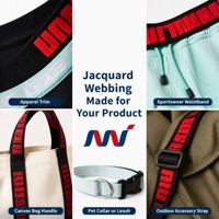 Sangle en jacquard de polyester recyclé écologique personnalisée, sangle en nylon durable pour sacs, chaussures, ceintures, vêtements, directement de l'usine