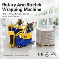 Robot d'emballage de palettes mobile électrique autopropulsé intelligent à bras articulé pour film étirable, pour la logistique et l'industrie en entrepôt