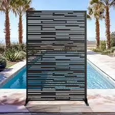 Custom <b>Decorative</b> Outdoor Laser Cut Metal Black Privacy Panels Garden Fencing <b>Screens</b> - Product Image 2