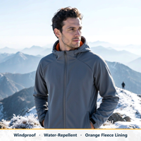 Veste Softshell d'hiver épaisse pour homme, doublée polaire, chaude, coupe-vent, hydrofuge, nouveau style, sport, randonnée, course à pied, couleur unie