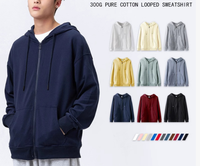 Sudadera con capucha y cremallera de felpa gruesa unisex, nueva colección otoño-invierno 2025, color liso, estilo casual holgado, diseño de araña, esencial.