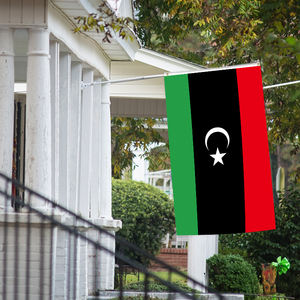 Bandera de Libia de 3x5 pies, poliéster resistente con ojales, bandera nacional libia, Drapeau <span class=keywords><strong>Libye</strong></span>, para decoración de actividades al aire libre - Product Image 4