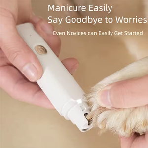 Lime à ongles électrique <span class=keywords><strong>sans</strong></span> <span class=keywords><strong>fil</strong></span> <span class=keywords><strong>professionnelle</strong></span> pour animaux de compagnie, outil de toilettage des pattes de chats et chiens, avec lumière LED, coupe-ongles pour animaux de compagnie - Product Image 2
