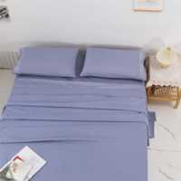 Ensemble de draps confortables Ensemble de draps brodés Ensemble de literie d'hôtel à double brosse