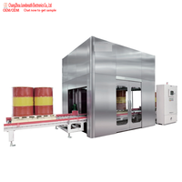 Système intégré de pesage et de remplissage pour IBC, pour fûts de 200 L, avec écran LCD, remplissage immergé guidé par la vision, contrôle PLC, précision de 0,1 %