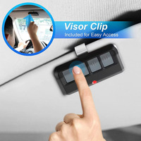315/390MHz Liftmaster 893LM Télécommande de porte de garage compatible avec clip de visière pour bouton d'apprentissage rouge, orange, violet