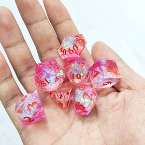 Dazzling Candy Paper Sharp Edge Résine <span class=keywords><strong>Jeu</strong></span> <span class=keywords><strong>de</strong></span> rôle <span class=keywords><strong>Donjons</strong></span> <span class=keywords><strong>et</strong></span> <span class=keywords><strong>Dragons</strong></span> Dés pour joueur <span class=keywords><strong>de</strong></span> <span class=keywords><strong>jeu</strong></span> - Product Image 3
