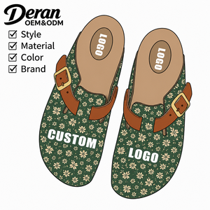 Scarpe Vintage OEM Personalizzate, Zoccoli per <span class=keywords><strong>Donna</strong></span>, Sandali in Pelle Unisex, <span class=keywords><strong>Stivali</strong></span> in Pelle da <span class=keywords><strong>Donna</strong></span> con Logo e Colore Personalizzati - Product Image 1