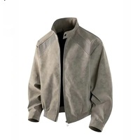 Nouvelle veste bomber zippée ample de style américain pour homme, collection Printemps/Automne 2026, taille européenne, polyvalente, style streetwear et vêtement de travail